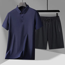 Load image into Gallery viewer, polo Shirts + shorts 2024 summer new style fashion Sportswear Men's Casual Sets Male Fashion shirts and shorts full size M-4XL
