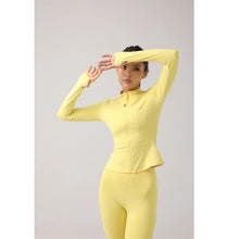 Load image into Gallery viewer, Women's Fitness Set Stand-Up Collar Long-Sleeve Yoga Top High-Waisted Leggings Running &amp; Fitness Set
