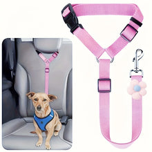 Load image into Gallery viewer, Pet Dog and Cat Seat Belt Car Headrest Restraint Adjustable Safety Rope Car Seat Belt Dog Pet Accessories Pet Supplies
