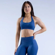 Load image into Gallery viewer, KEEP THAT PUMP Strappy Sports Bra With Logo High Support Womens Yoga Seamless Workout Top Elasticity Fitness Running Gym Bras
