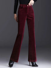Load image into Gallery viewer, High Waist Corduroy Women's Pants Spring Autumn Winter Fashion Micro Flared Casual Trousers Slimming Warm Long Pants
