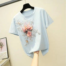 Load image into Gallery viewer, Summer Women T shirts Short Sleeve Basic Shirts Korean Style WOmen Tops Tees
