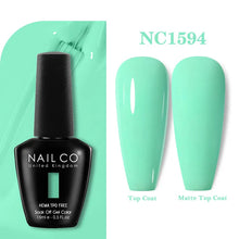 Load image into Gallery viewer, NAILCO 333 Colors Gel Nail Polish Semi Permanent Varnishes Nails Art Design Hybrid Soak Off Top Base Coat UV Gel Manicure 15ml
