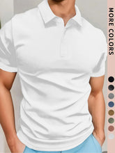 Load image into Gallery viewer, Men's Polo Simple Pure Color Short-Sleeved Shirt, High-Grade Fabric, Breathable and Comfortable Fabric with Ice Feel, Summer Outdoor Casual Men's Shirt, Men's Gifts
