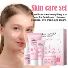 Load image into Gallery viewer, Facial Skin Care Set Skin Cleaning Sakura Skincare Set For Women Girls With Cleanser Toner Face Serum Cream Eye Cream
