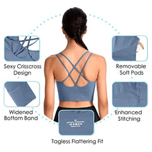 Load image into Gallery viewer, 1Pcs Women Sports Bras Seamless Criss Cross Back Sexy Padded Fitness Yoga Vest Gym Running Crop Top Breathable Beauty Bras
