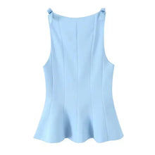 Load image into Gallery viewer, Summer Women Vintage Black Cropped Tops Bow Slim O Neck Sleeveless Off Shoulder Tank Tops Trend Female Casual Chic Vest Top
