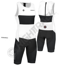 Load image into Gallery viewer, RIGHTTRACK Trisuit MEN'S Triathlon Jumpsuit Summer Skinsuit Swimming Cycling Running Competition Apparel Custom Names Flags
