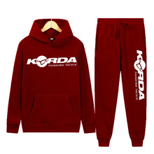 Load image into Gallery viewer, Men's Women 2Pcs Sets Fleece Sweatshirt Hoodies Pants Korda Inspired Tribute Male Sportswear Tracksuits Unisex Ensemble Homme
