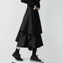 Load image into Gallery viewer, Skirts Pants Women Autumn Solid Asymmetric Trendy Design Simple High Waist Korean Elegant Leisure All-Match Streetwear Chic Ins
