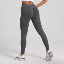 Load image into Gallery viewer, New Women V Back Athletic Leggings Fitness Exercise Yoga Gym Tights Workout Scrunch Butt Lifting Training Pants
