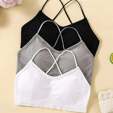 Load image into Gallery viewer, 3PCS/Set Sports Bra Women's Cross Shoulder Strap Sports Bra Yoga Navel Top Gym Fitness Tube Top Breathable Beauty Sexy Bra Back
