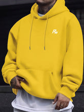 Load image into Gallery viewer, Men Women Hooded Sweatshirt. Simple Tiny Graphic On Chest, Oversized Long Sleeve Pullover Hoodie Basic Daily Casual Street Top
