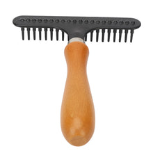 Load image into Gallery viewer, Pet Grooming Brush Pet Brush Handheld Cat Grooming Rake Wooden Handle Pet Hair Deshedding Detangling Brush for Cats Dogs
