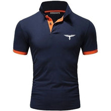 Load image into Gallery viewer, Polo collar contrasting color shirt office fashionable new T-shirt polo shirt men's summer top business casual breathable
