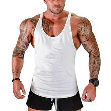 Load image into Gallery viewer, Gym T-shirts Muscle Men's Clothes Workout Fitness Shirt Singlets Tank Top Vest Man Sportswear Muscular Bodybuilding Stringer
