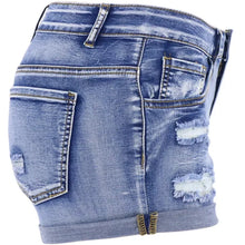 Load image into Gallery viewer, Split Cuff Denim Beach Shorts
