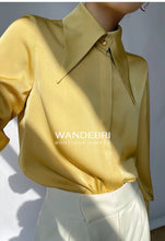 Load image into Gallery viewer, Elegant Satin Office Casual Shirt
