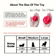 Load image into Gallery viewer, Dog Toy Ball, Nontoxic Bite Resistant Toy Ball for Pet Dogs Puppy Cat, Dog Pet Food Treat Feeder Chew Tooth Cleaning Ball
