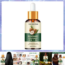 Load image into Gallery viewer, Rosemary Oil Hair Essential Coconut Oil Improve Hair Loss And Nourishes Strengthen Hair Roots Scalp Treatment Hair Care
