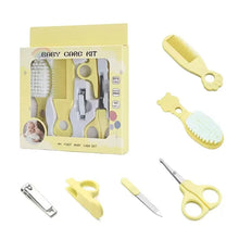 Load image into Gallery viewer, Baby Grooming Kit Baby Care Set BPA Free Cute Design Comb Brush Nail Clippers Scissors Safe Newborn Infant Grooming Tools
