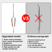 Load image into Gallery viewer, Nail Shaping Tweezers Curve Pinching Tool Gel Quick Building Extension Wooden Handle Tips Clips Nail Art Design Manicure Tools
