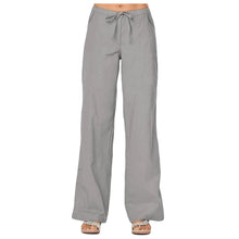 Load image into Gallery viewer, Women Pants Fashion Linen Cotton Solid Elastic Waist Trousers Female Plus Size Ankle-length Trousers Summer Casual Pants
