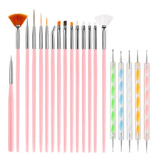 Load image into Gallery viewer, Nail Art Brushes Nail Art Tool Set Nail Dotting Tools Nail Dust Brush Striping Long Lines Nail Drawing Pen Nail Design

