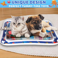 Load image into Gallery viewer, Water Sensory Play Mat Thickened Inflatable Water Mat For Cat And Dog Pet Playmat With Fish Sea Ocean Theme Sensory Toy Water
