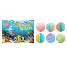 Load image into Gallery viewer, Kids Colorful Bath Bombs, Bath Color Fizzy Spa Balls Gift Set for Kids Bathtub Fun Relaxing Holiday Gift Toys for Kids Toddlers
