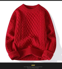 Load image into Gallery viewer, Trendy Knitted Sweater For Men Casual Round Neck Pullover Male Knitted Soft Fall Winter Fashion Long Sleeve Mens Kntwear Outwear

