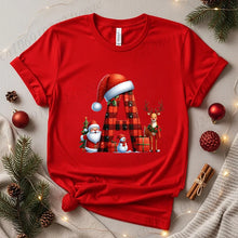 Load image into Gallery viewer, Festive Alphabet Holiday Casual Tee
