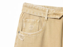 Load image into Gallery viewer, 2026 Summer New Women's Clothing Retro Style Loose and Versatile Mid Waist Casual Piercing and Flanging Jeans
