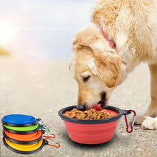 Load image into Gallery viewer, Dog Folding Bowl Portable Dog Travel Bowl Dog Food Water Bowl for Outdoor Walking Silicone Dog Food Water Bowl with Bowl Lip
