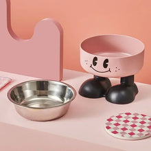Load image into Gallery viewer, Smiling Face High-Leg Steel Bowl
