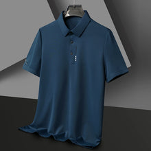 Load image into Gallery viewer, Men's Short Sleeve Solid Color Polo Shirt Breathable Comfortable Elastic Top New Arrivals Casual Business Style
