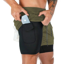 Load image into Gallery viewer, Camo Running Shorts Men Gym Sports Shorts 2 In 1 Quick Dry Workout Training Gym Fitness Jogging Short Pants Summer Men Shorts
