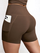 Load image into Gallery viewer, Yoga Shorts with Pockets High Waist Butt Lifting Cyclings Tights Outdoor Workout Jogging Shorts Sportswear Gym Running Short
