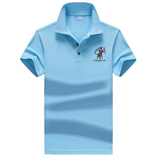 Load image into Gallery viewer, Polo Shirt Men Summer New Men's Short-Sleeved Polo Shirt Mens Embroidery Synthetic Fiber Fabric Youth Casual Business Polo Shirt
