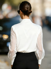 Load image into Gallery viewer, Women Shirt Blouse 2026 Fashion Long Sleeve Turn Down Collar White Black Shirt Blouse Women Tops Blouses Blusas Para Mujer Q6246
