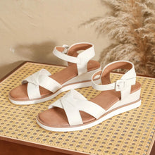 Load image into Gallery viewer, Women Low Heel Ankle Wrap Sandals
