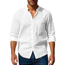 Load image into Gallery viewer, Cotton Linen Beach Shirt Men

