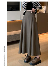 Load image into Gallery viewer, Elegant Skirts for Women Korean Style Long Skirt Female Black Pleated Midi Skirt Women's Clothing Office Lady Skirts Outfits New
