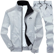 Load image into Gallery viewer, Tracksuits Men Polyester Sweatshirt Sporting Fleece 2026 Gyms Spring Jacket + Pants Casual Men's Track Suit Sportswear Fitness

