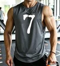 Load image into Gallery viewer, SPORTS 7 New Men Tank Tops Sleeveless Shirt Polyester Mesh Material Quick Dry Breathable Men Workout Fitness Basketball Top Tee
