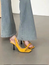Load image into Gallery viewer, High Heels Women Sandals Luxury Elegant Heels Shoes Fashion Slippers New Square Toe Sexy Pumps Dress Party Female Slides

