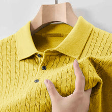 Load image into Gallery viewer, V-Neck Lapel Knit Polo Sweater
