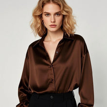 Load image into Gallery viewer, Elegant Korean Satin Office Shirt
