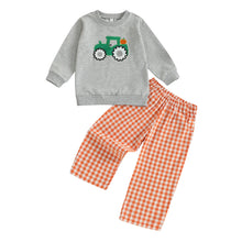 Load image into Gallery viewer, Tractor Plaid Toddler Set
