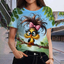 Load image into Gallery viewer, Playful Oversized Cartoon Casual Tee
